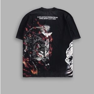 Darc Sport Bushido Ch. 1 WOLF INTEGRITY "SIDE BY SIDE" OVERSIZED TEE IN BLACK